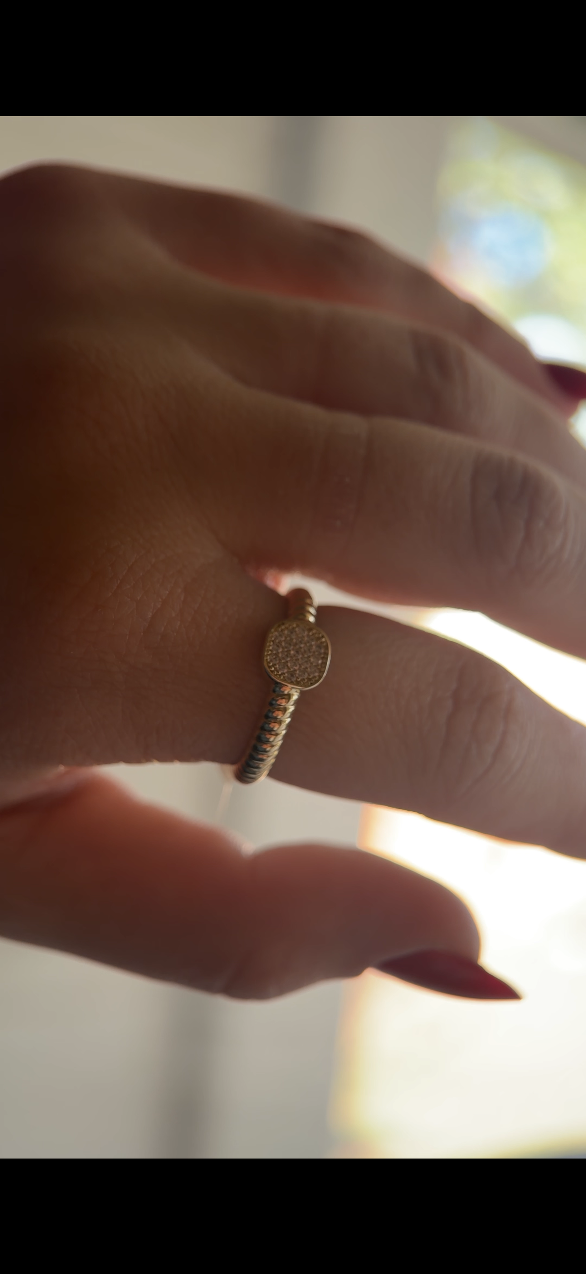 Anillo de mujer con circonia size 7 y medio