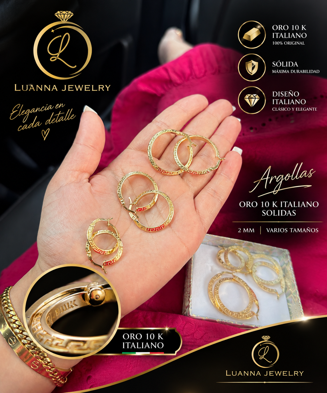 Argollas infladas grande